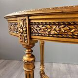 Louis XVI style oval table with marble top, 19th century