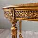 Louis XVI style oval table with marble top, 19th century