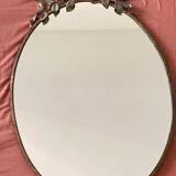Old bronze frame mirror