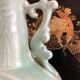 Bianhu Gourd Vase with handles Celadon porcelain/Relief decorations/China Qing dynasty late 19th century