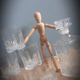 Set 6 sky glasses and square carafe