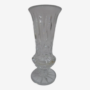 Carved crystal vase