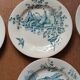 set of 10 antique earthenware plates with blue decoration from Bordeaux