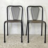 Pair of René Malaval designer chairs model Seducta vintage 1950's