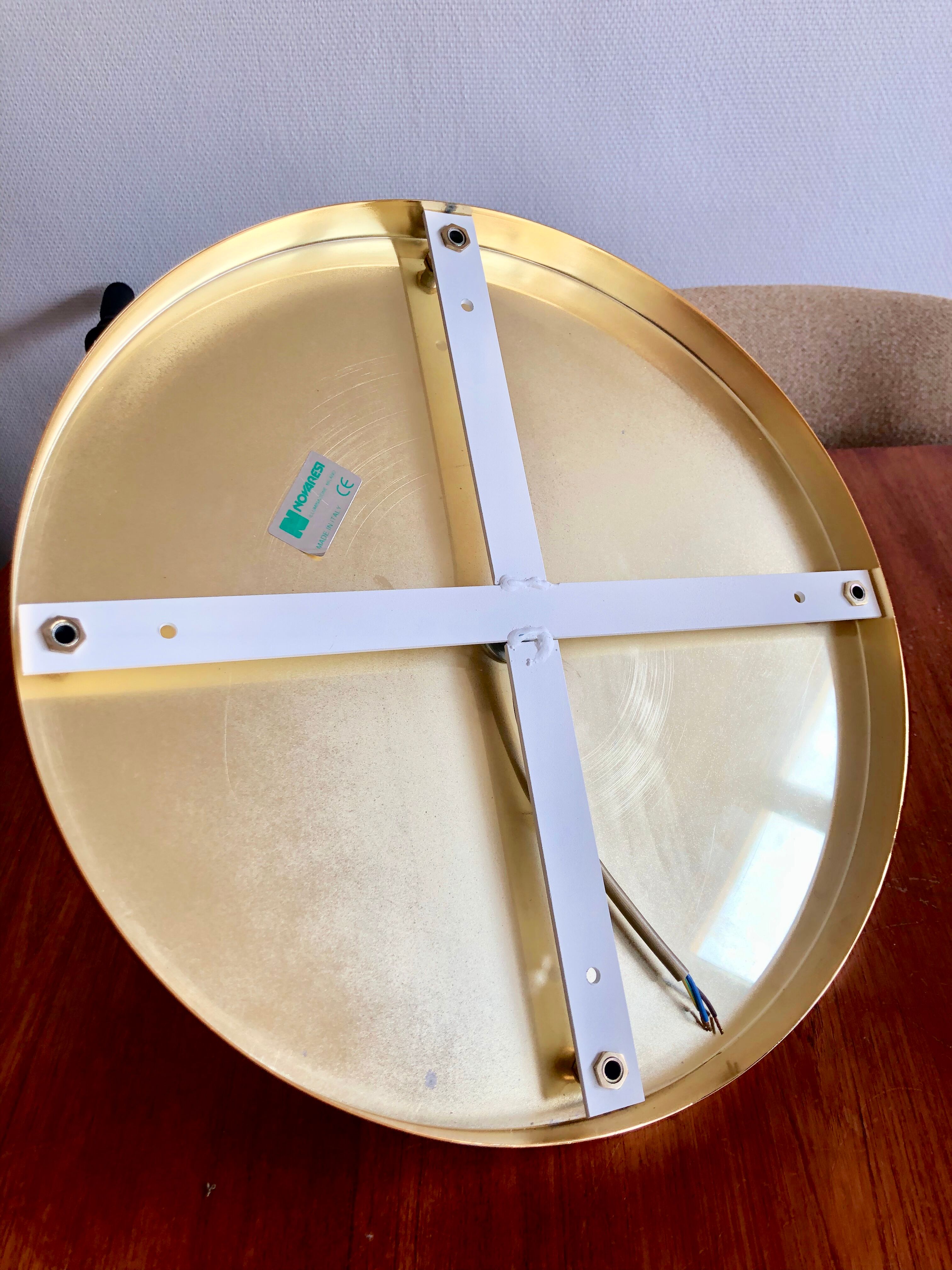 Novaresi Murano glass ceiling lamp, 1970