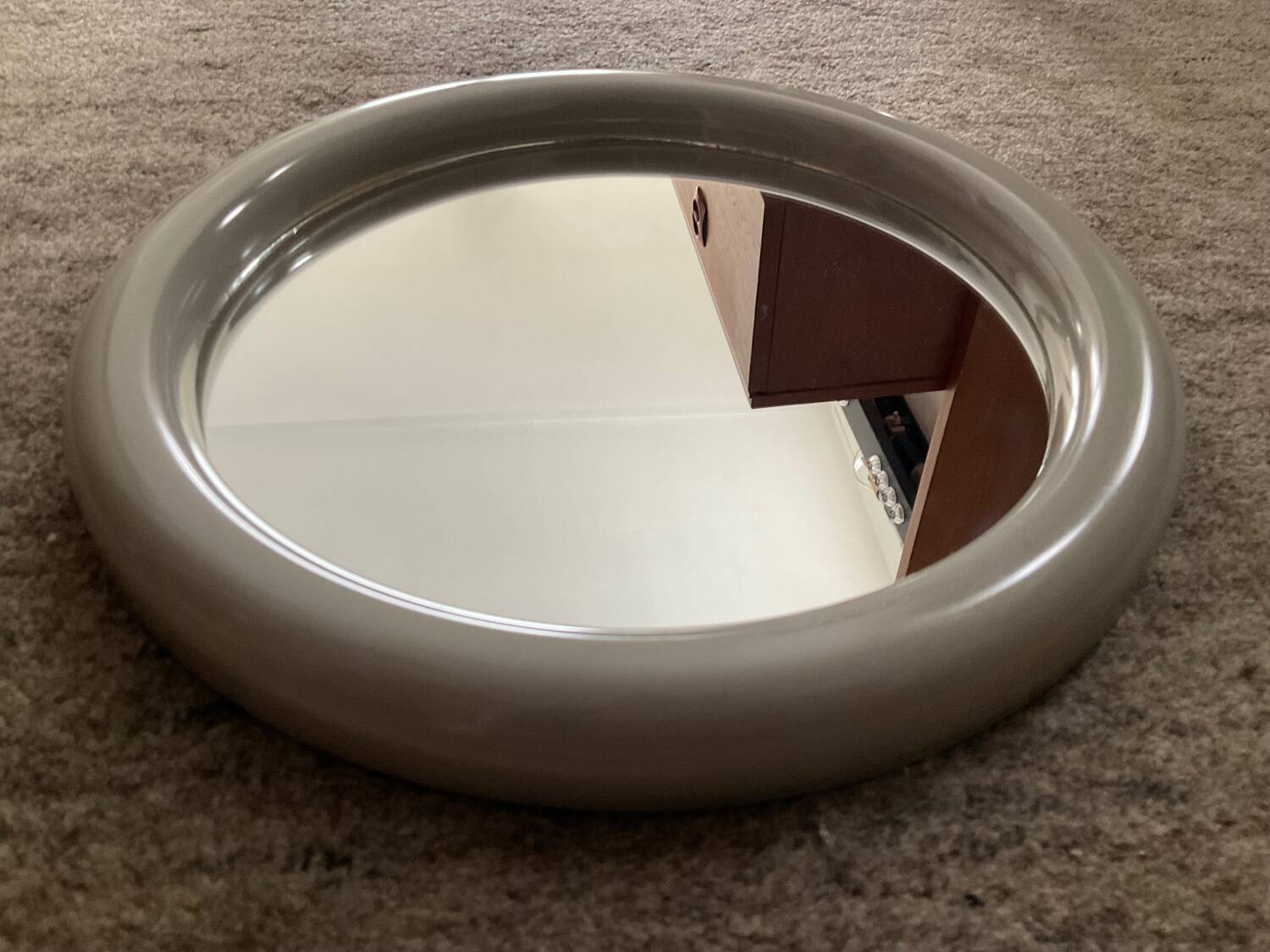 Vintage round mirror from the 70s