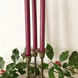 Floral Brass Candle Holder