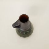 Ceramic vase decoration geometric shapes green / black