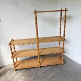 Large rattan shelf 1960