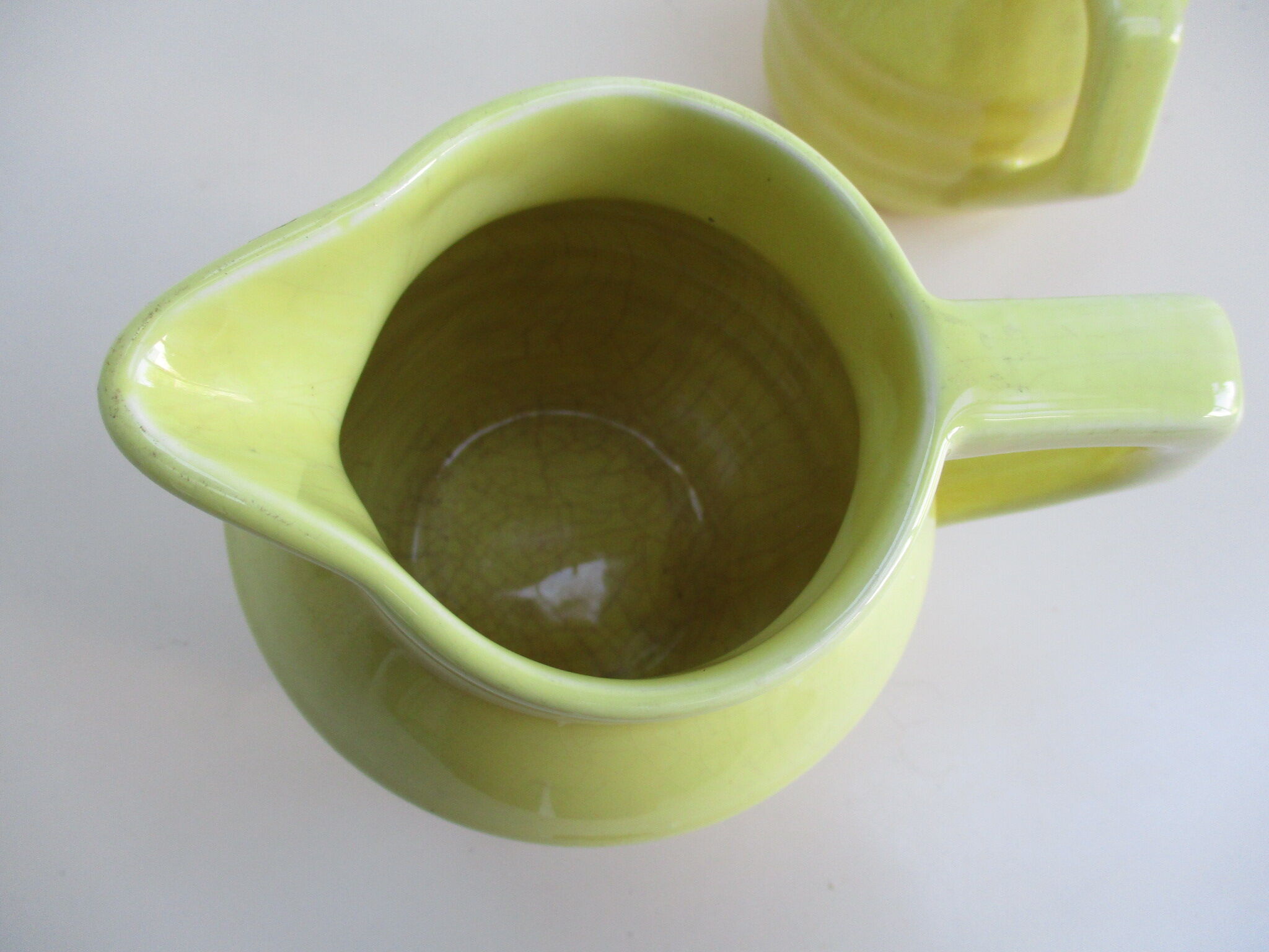 SET of 2 PITCHERS FAIENCE ONNAING SLURRY ART DECO 1930