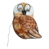Owl arranges wire or rope