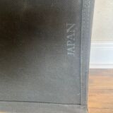 Folding chaise longue model "NY" in chrome metal, wood and fabric by Takeshi NII
