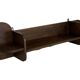 Vintage wooden wall shelve rack bookshelf in dark oak wood minimalist