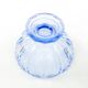 Ring Around fruit bowl, mid-century modern, pressed turquoise glass, Ząbkowice, Poland, 1960s