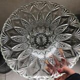 Chiseled glass dish