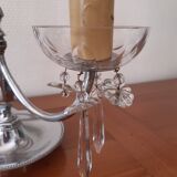 Pair of old table lamps with stamps