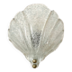 Wall light shell in glass and brass, 1970s-80s.