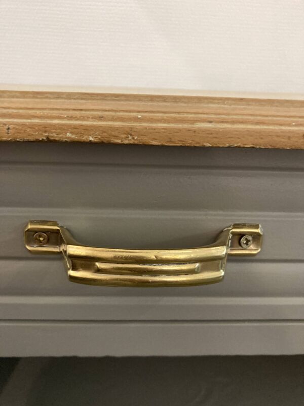 Buffet ouvert Art Déco gris cendré