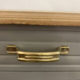 Ash Grey Art Deco Open Sideboard
