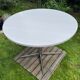 Table ronde formica gris clair vintage