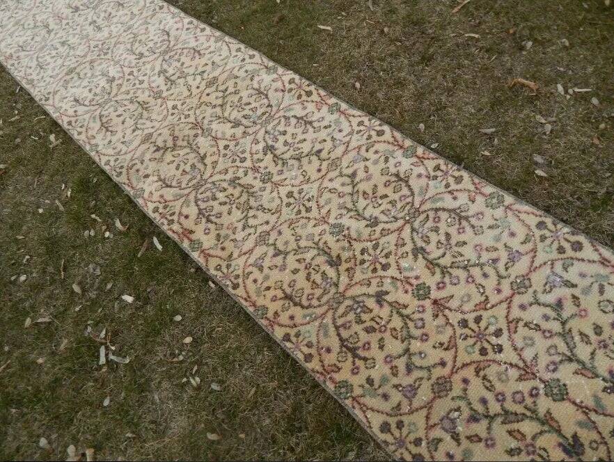 Vintage Turkish hallway rug 64x315 cm