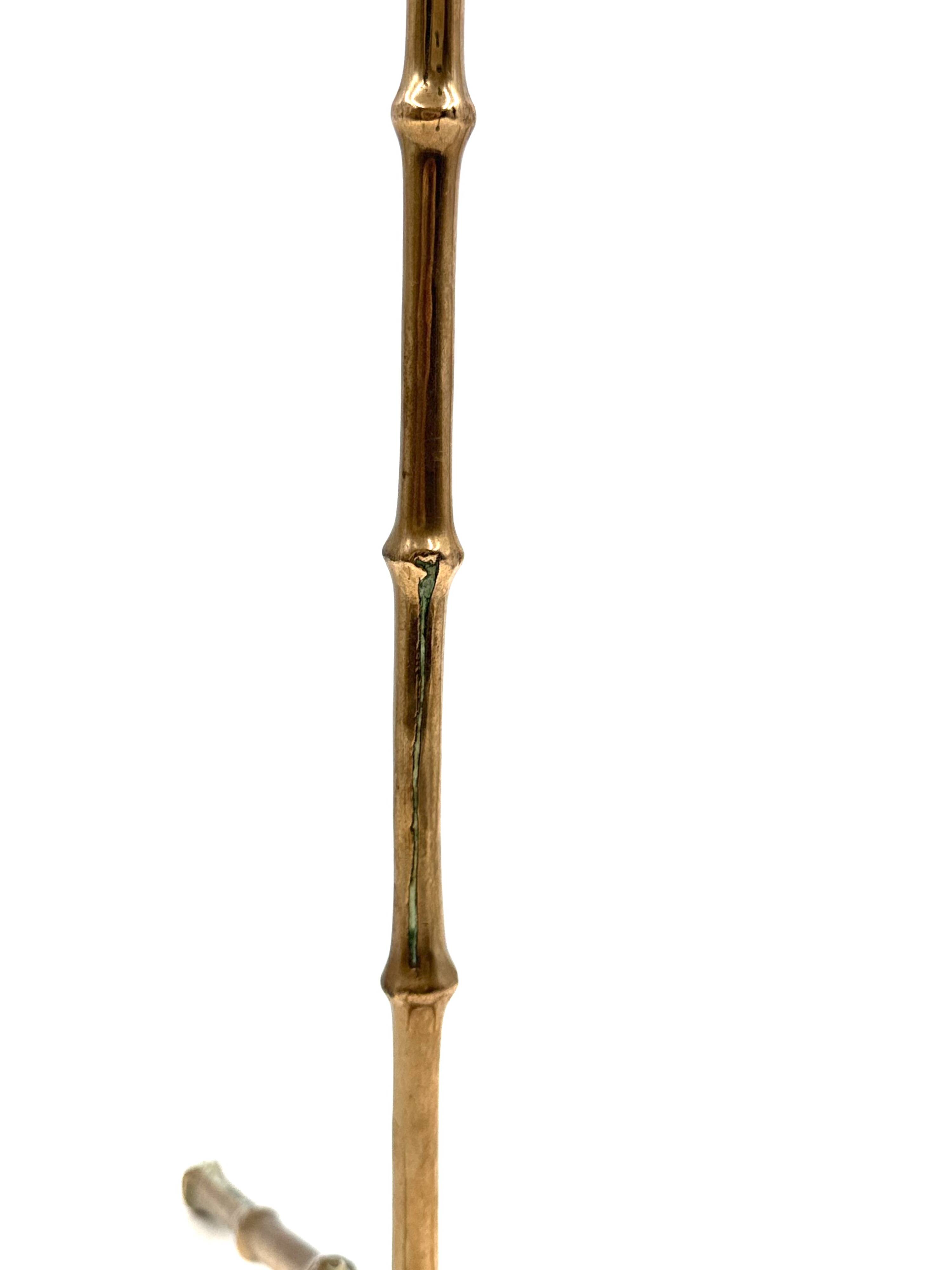 Hollywood regency bamboo shaped table lamp, Maison Jansen France 1970s