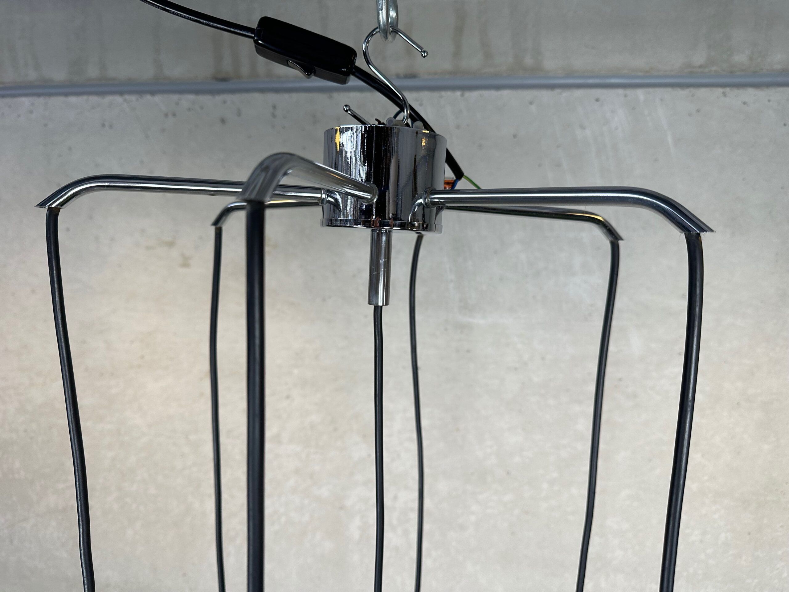 Vintage cascade pendant lamp – Oberglas Austria