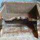 Mini-bench stool in old patinated solid wood