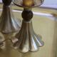 Pair of golden candle holders