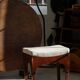 Early 20th-century mahogany vanity stool, made by a Danish cabinetmaker.