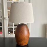 solid teak lamp from the 60s