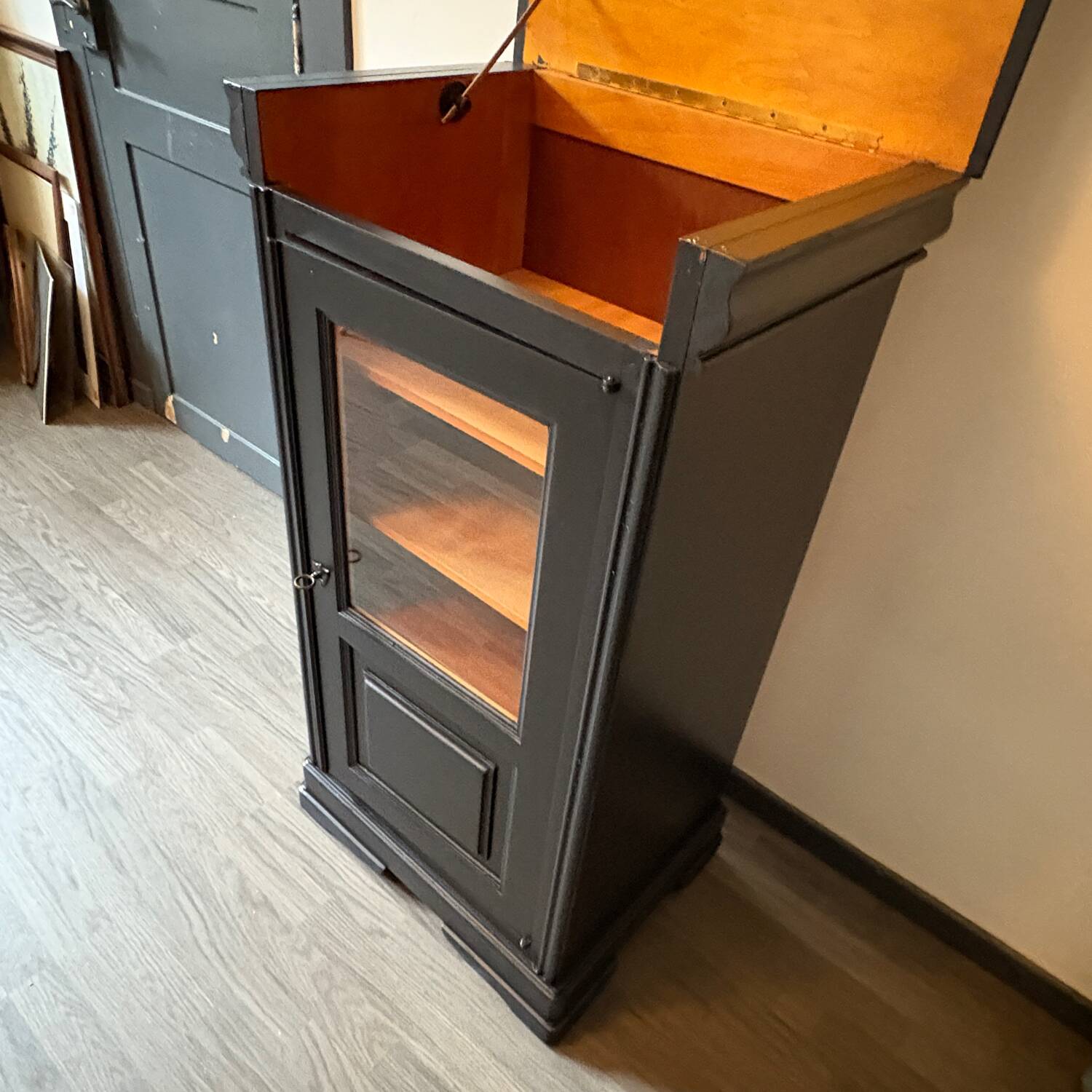 Small black ebony display case