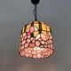 Tiffany pendant lamp in glass paste with floral decoration.