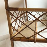 Desk in rattan and wicker