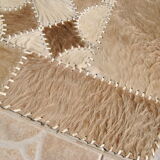 80s cowhide patchwork carpet