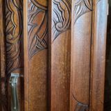 Old low art deco style sideboard, with marble and mirror