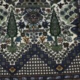 Tableau Tapis noué à main en soie naturelle
