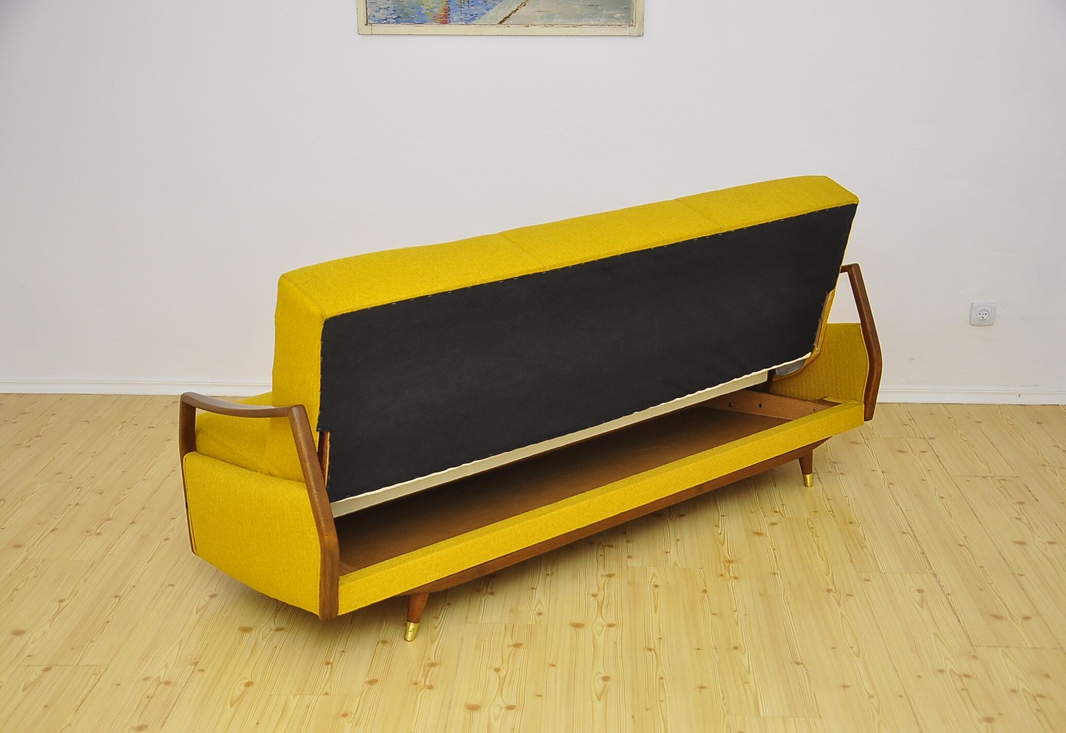 Daybed Sofa with fold-out function, 1950s