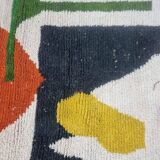 Handmade traditional Moroccan rug with colourful patterns, size 140x260 cm.