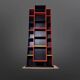 Post modern Memphis style bookcase, Denmark 1970s