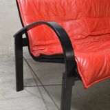 Vintage design sofa from the 80s/90s in leather