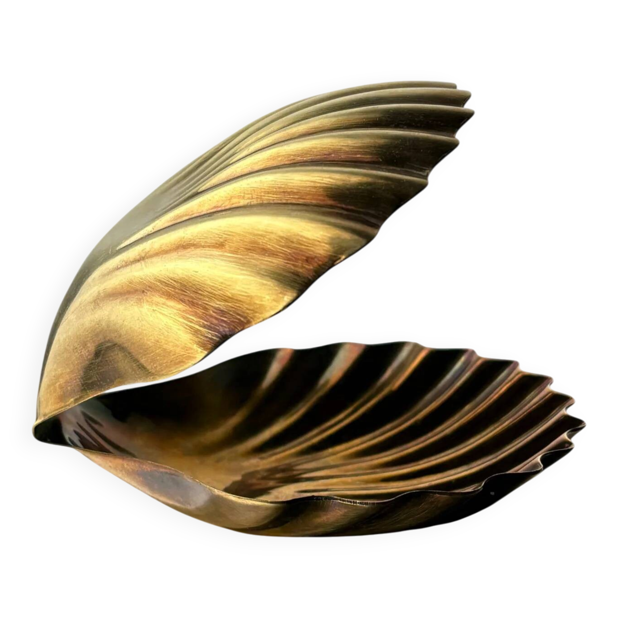 Shell vide-poches in brass, Italy, 1970s