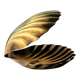 Shell vide-poches in brass, Italy, 1970s