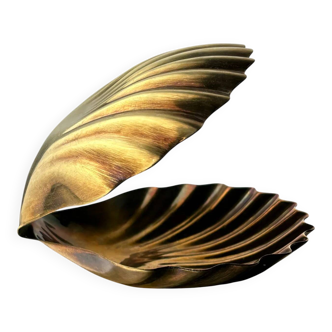 Shell vide-poches in brass, Italy, 1970s