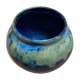 Pot rond céramique bleu
