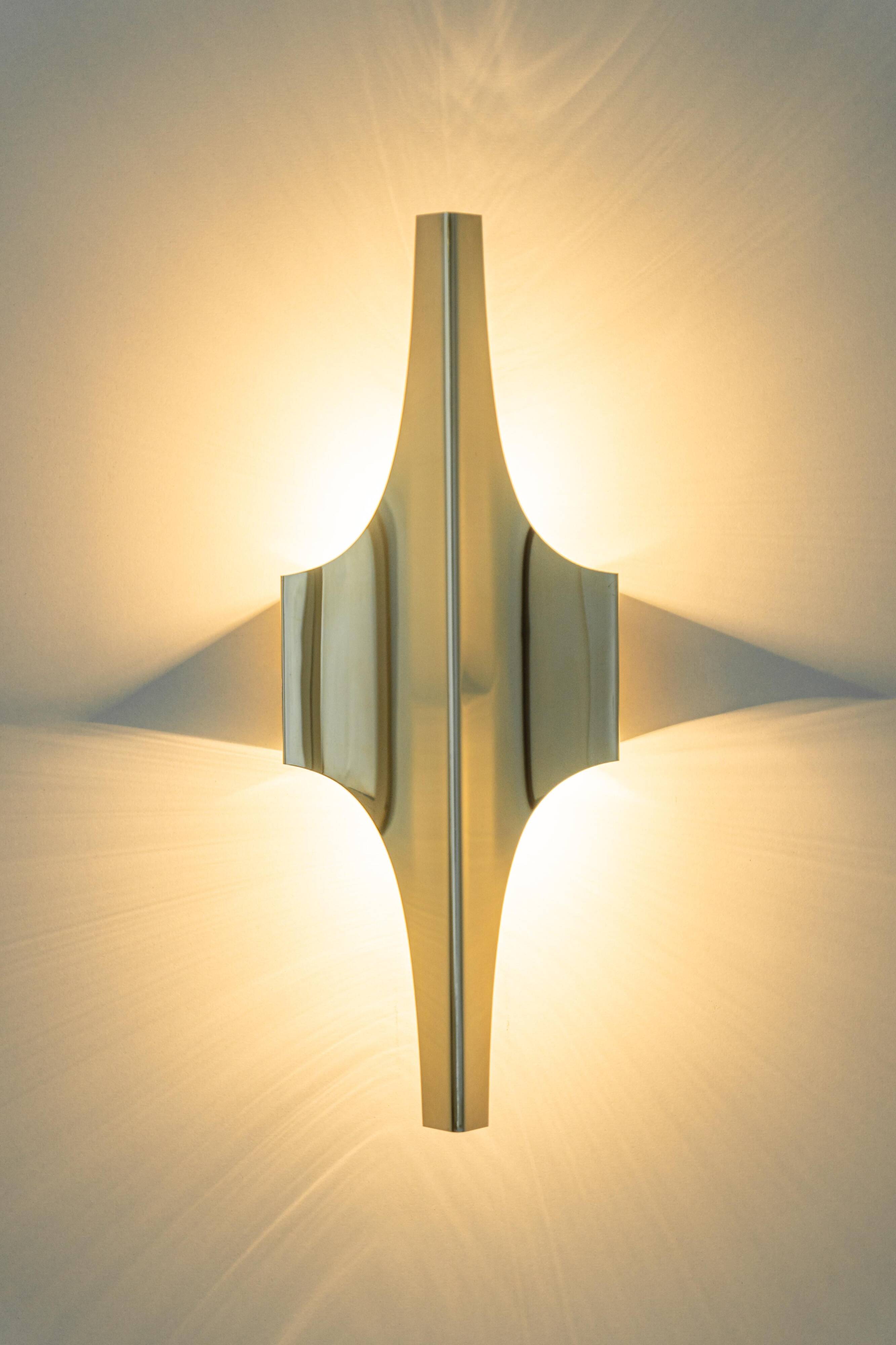 Brass and glass wall sconces by Doria, Germany, 1970s