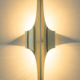 Brass and glass wall sconces by Doria, Germany, 1970s