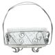 Sugar bowl, postmodernism, silver-plated brass, glass, HEFRA, Poland, 1970s