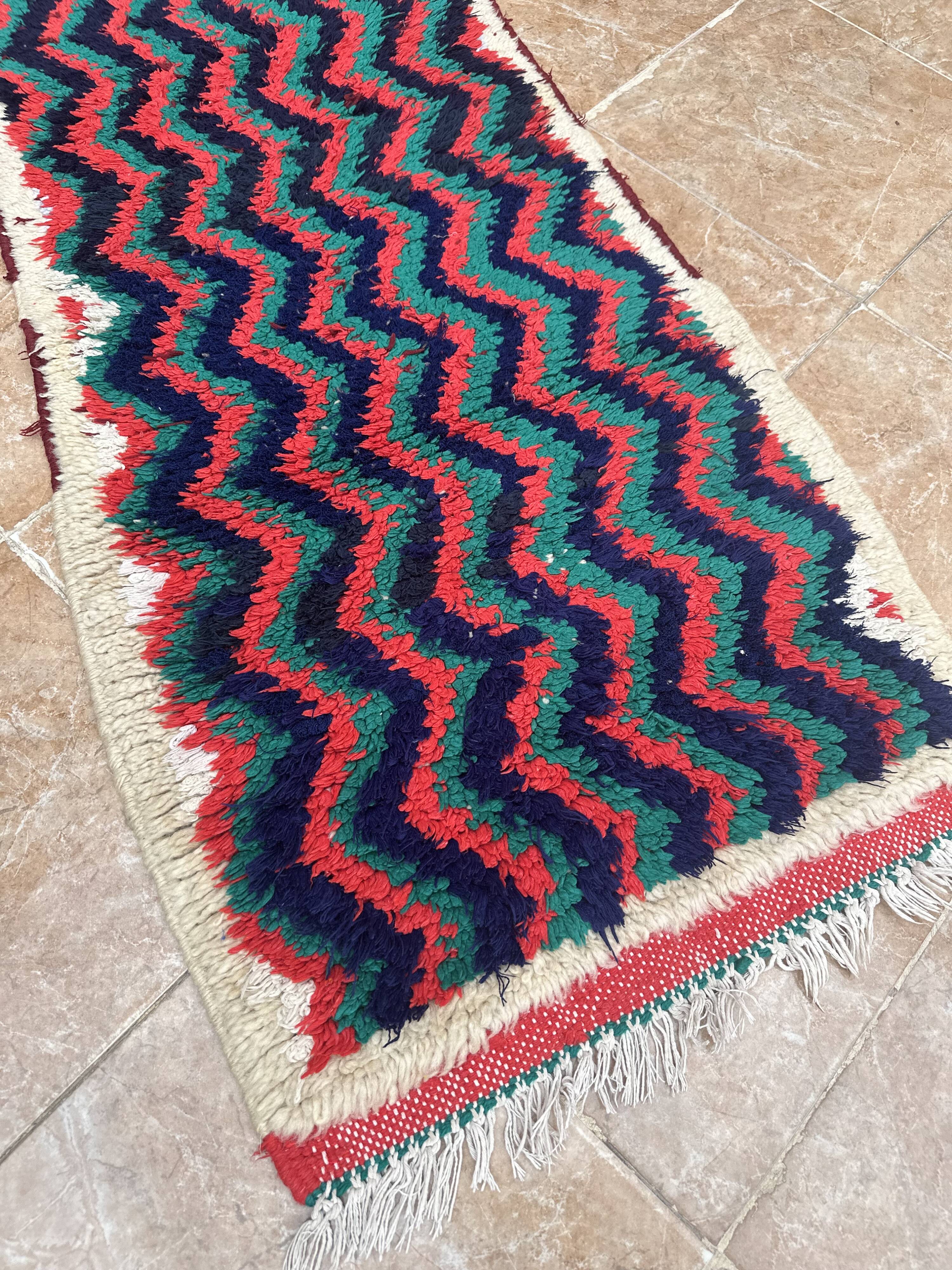 Unique Moroccan Rug - Vintage Art Deco Rug - The Moroccan Rug