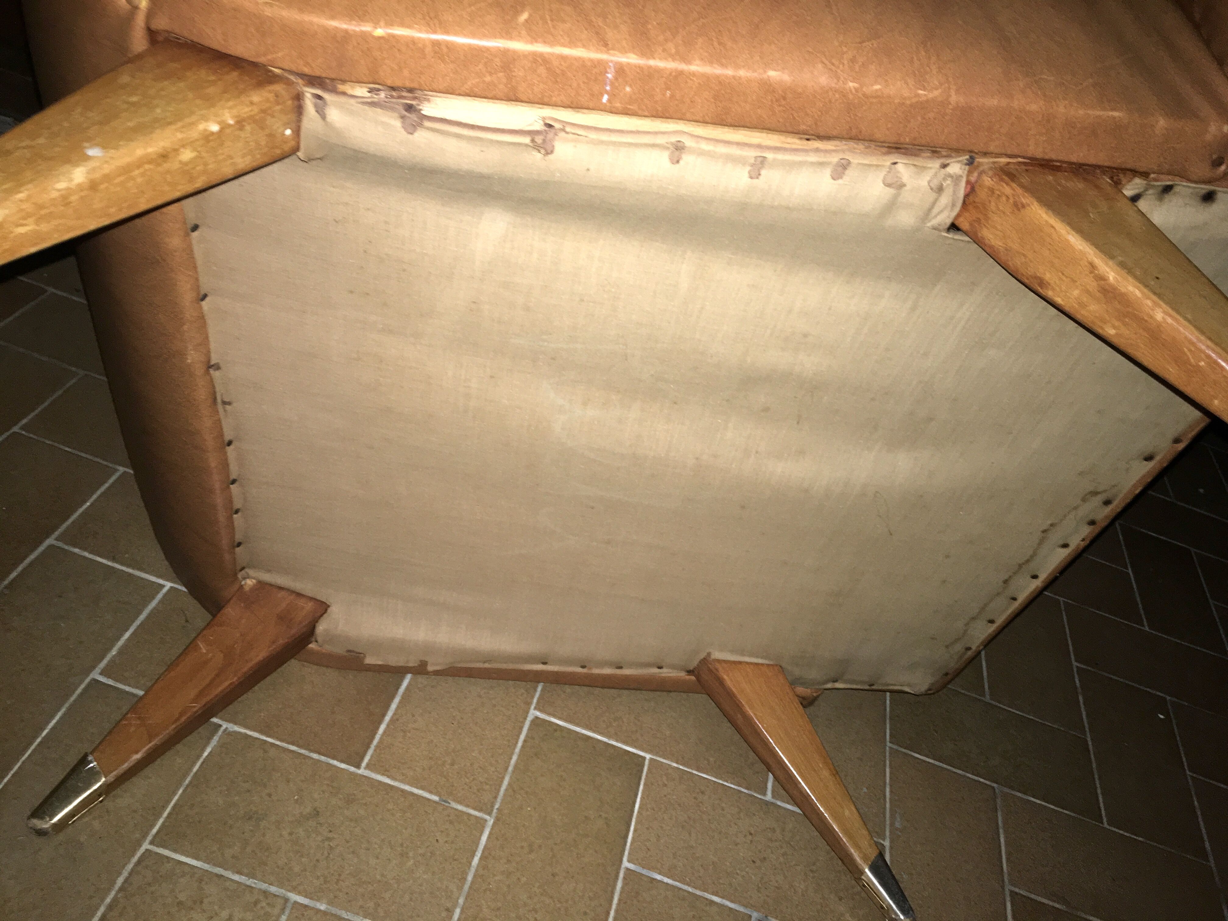 Vintage armchair in skai